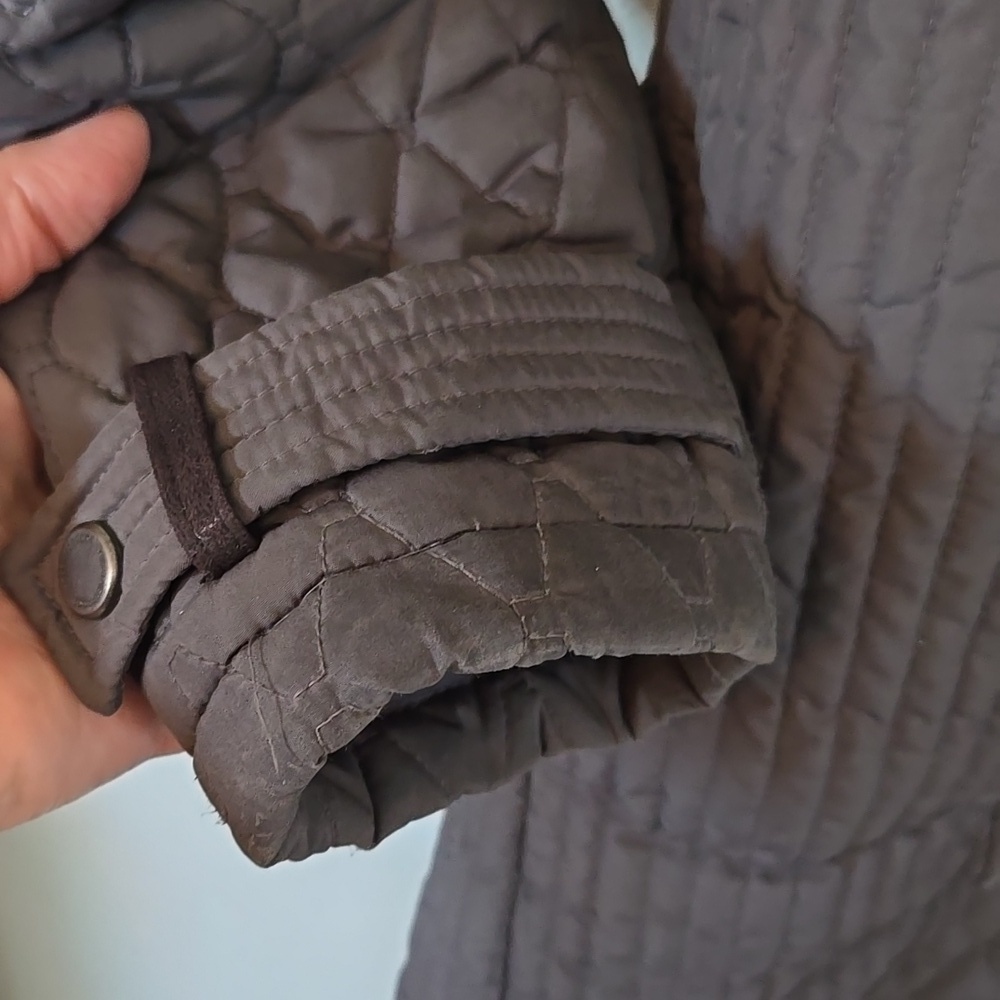 Weatherproof | Gray Quilted Hooded Coat Size Large - Picture 4 of 13